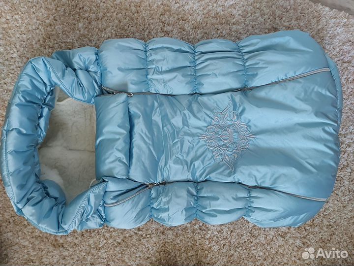 Конверт на выписку зимний натуральный мех