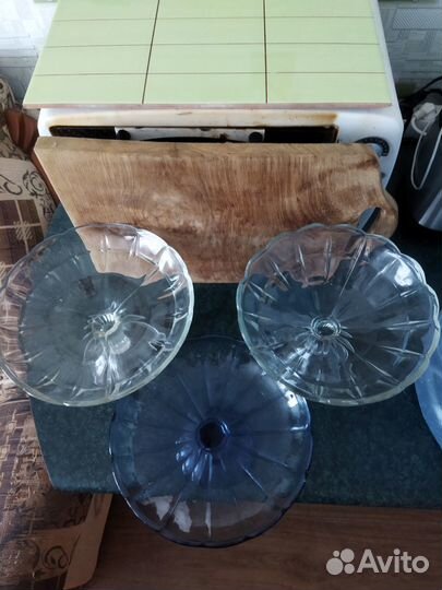 Ваза на ножке стекло СССР