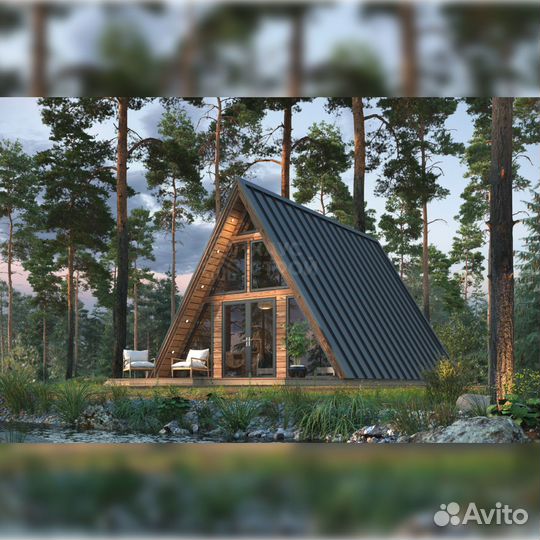 Дом A-Frame 6x10.5 под ключ. Проект Гёкотт