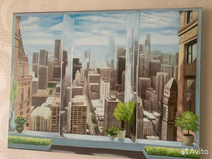 Картина маслом new york
