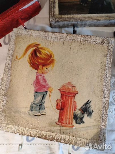 Маленькая ключница вешалка скотч-терьер