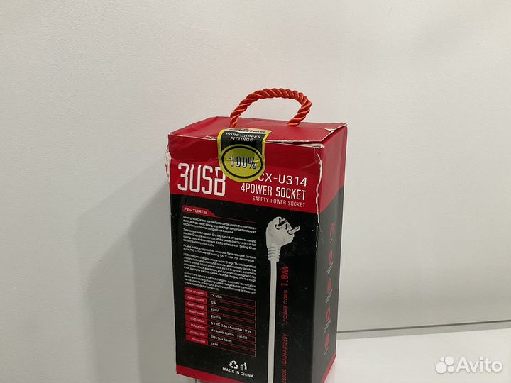 Сетевой фильтр c USB 1.8 м. (4 розетки 3 USB)