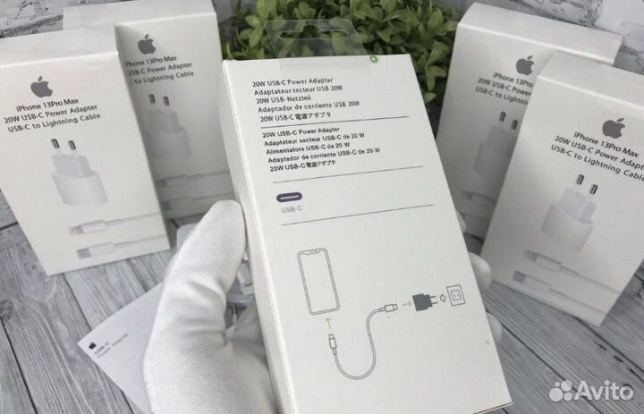 Apple USB-C 20W (быстрая зарядка) + кабель