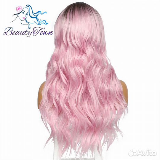 Парик розовый