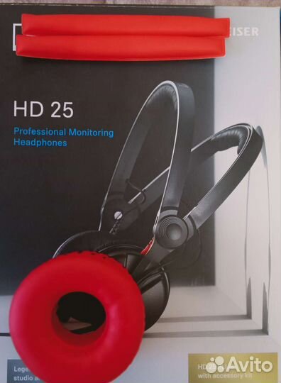 Амбушюры красные для наушников Sennheiser HD25