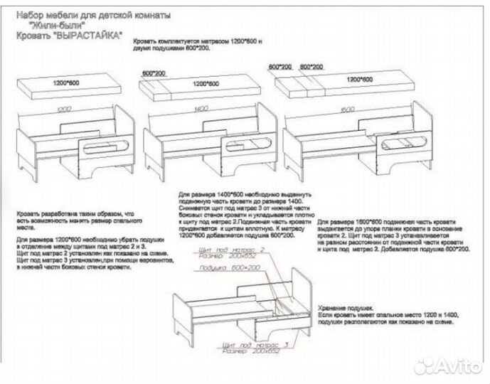 Детская кроватка вырастайка