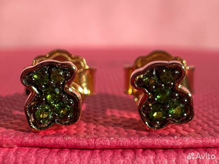 Tous серьги с хромодиопсидом