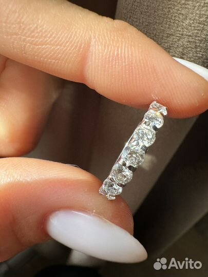 Золотое кольцо дорожка с бриллиантами 0,91 ct