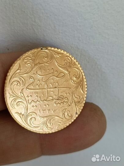 Куруш монета золотая Османской империи 917 пр
