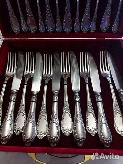 Мельхиор зиш роял. столовые ложки. вилки. ножи