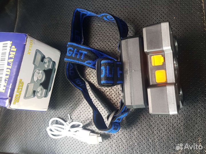 Налобный фонарь с аккумулятором в комплекте