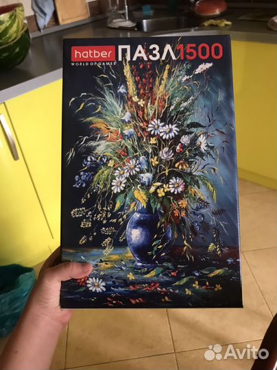 1500 пазла букет в вазе
