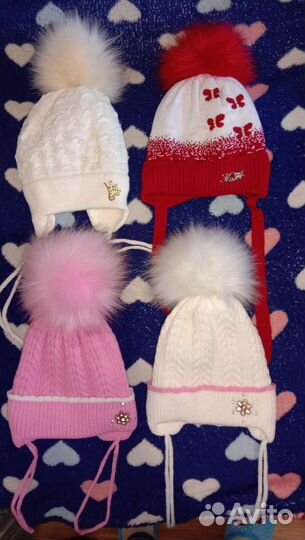 Шапки для девочек. Зима