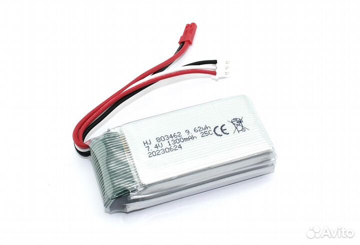 Аккумулятор Li-Pol 7.4v 803462 1300mah разъем JST