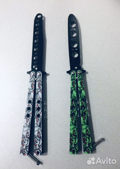 Нож-бабочка (балисонг) тренировочный металл