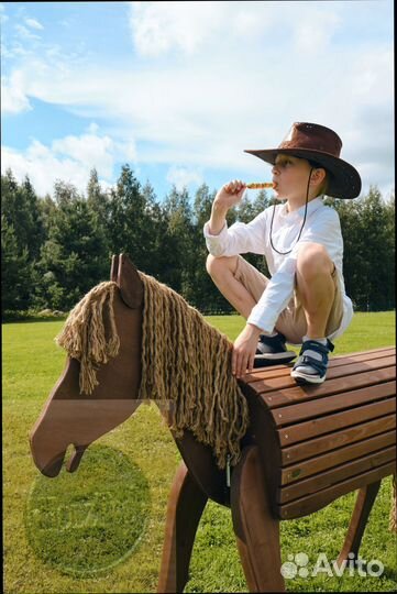 Детская зона. Декор для улицы. Деревянная Лошадка