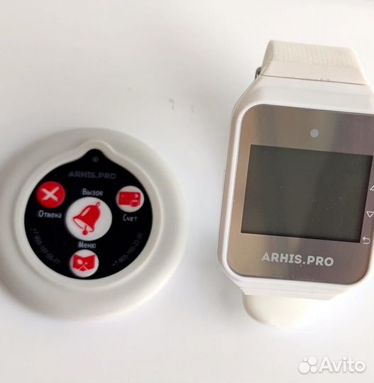 Комплекты вызова персонала: кнопка вызова и часы