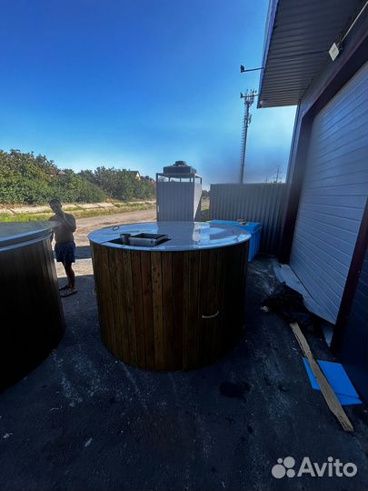 Банный чан, купель на дровах