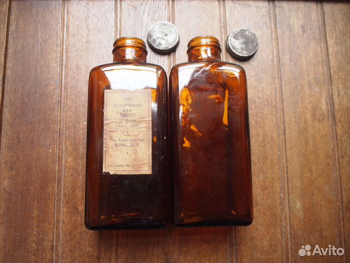 Бутылки для лекарств США 1940-годы