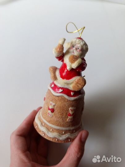 Керамический колокольчик Дед мороз