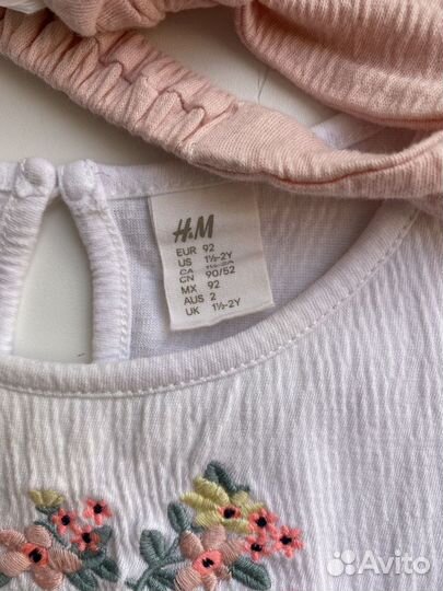 Летний костюм для девочки H&M 92