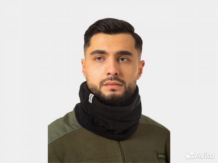 Шарф-труба флисовый черный