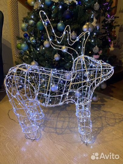 Новогодний олень из проволоки