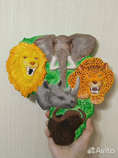 Объемное раскраска, панно из гипса