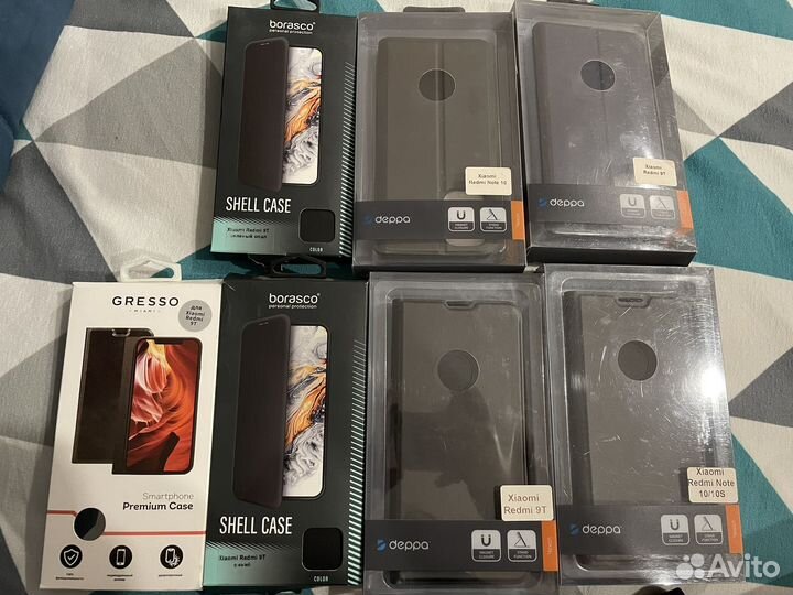 Чехол книжка на xiaomi redmi 9t note 10 10s новый