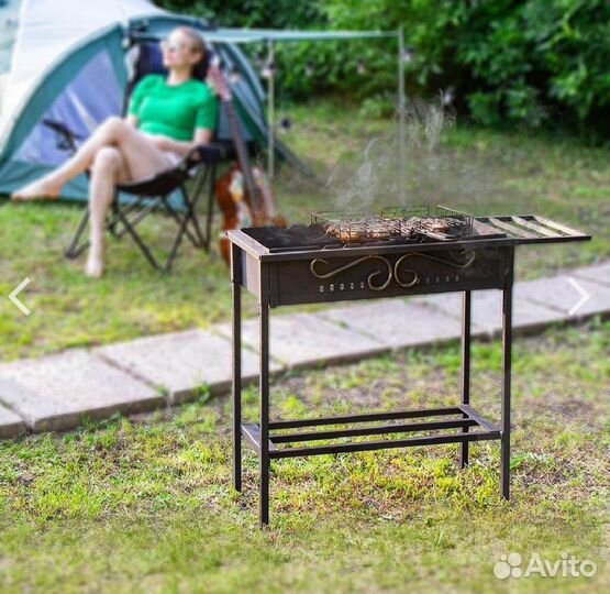 Мангал 700х300х700, 2 мм, разборный, съёмные ножки