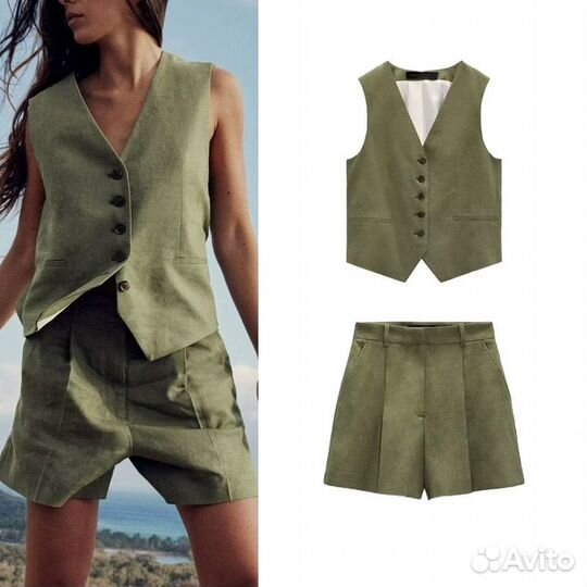 Костюм Zara шорты+жилетка, размер М и L, оригинал