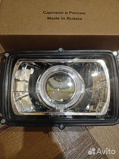 Фара Камаз, Маз, LED с ангельскими глазками, кт2шт