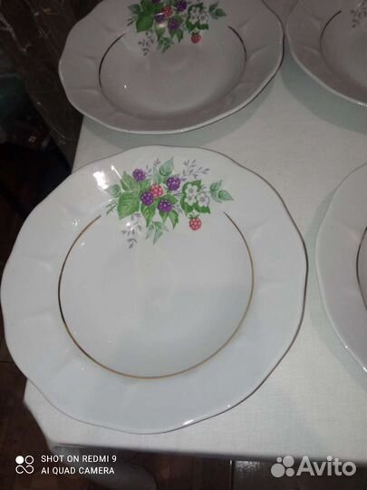 Тарелки фарфор суповые большие СССР