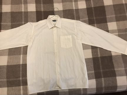 Рубашка для подростка белая, рост 164 с длинным