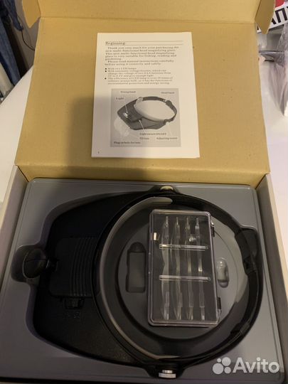 Налобная лупа с подсветкой