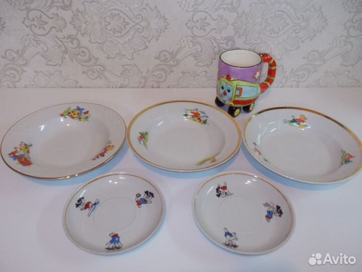 Кружки,тарелки детские с рисунками
