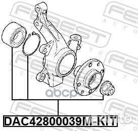 Подшипник ступицы передний renault duster