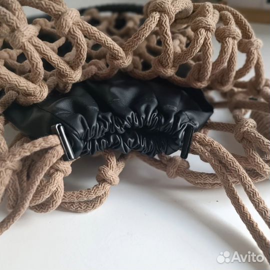 Женская плетёная сумка авоська в стиле Prada