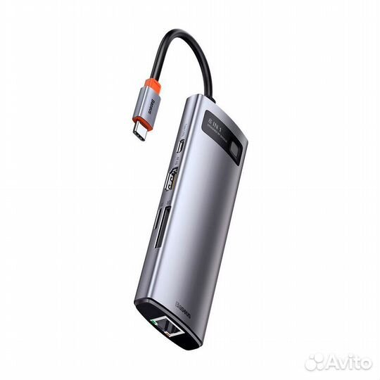 Usb-Hub: Baseus Metal Gleam Type-C 8-In-1 (Gray)