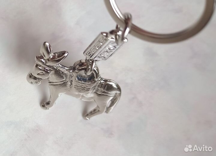 Брелок металлический Ослик (новый) Кипр