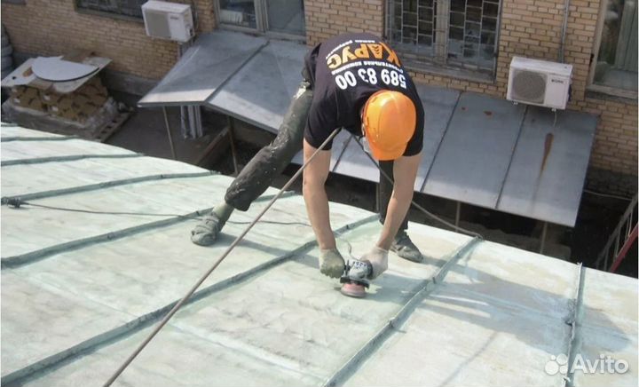 Зачистка и покраска крыш, домов и заборов