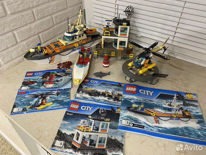Lego cityкорабль и Башня берегового наблюдения