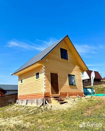 Дом из бруса 6х6м с мансардой 