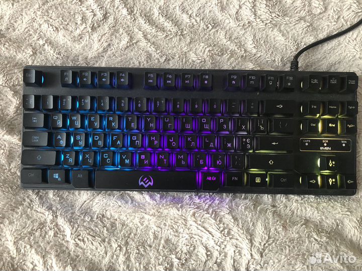 Игровая клавиатура с подсветкой sven kb-G7400