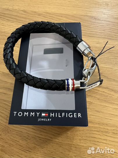 Кожаный мужской браслет hilfiger 21,5