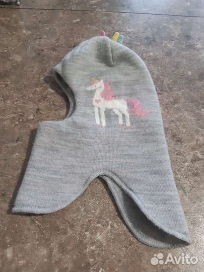 Шапка шлем для девочки зимняя