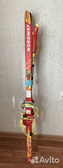 Лыжи детские 120 рост Nordway с роботом+палки