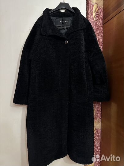 Шуба черная женская 56