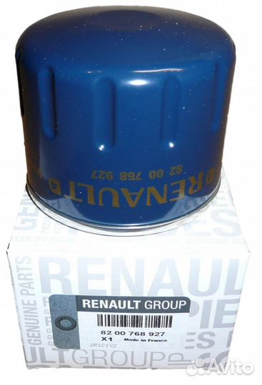 Фильтр масляный H65 мм 8200768927 renault