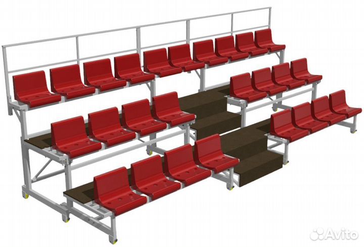 Трибуна трехрядная 26 мест телескопическая A15292